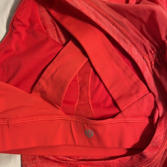 LULULEMON Work the Circuit Tank Heathered Lush Coral Built-in Bra Pink Size 6 - Picture 6 of 9